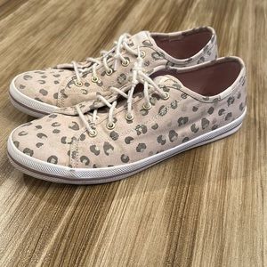 Keds, big girls sz 5.5M, beige/gold with a hint of dusty rose